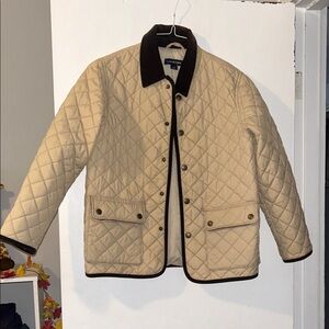Lands' End Corduroy Jacket in Cream and Brown